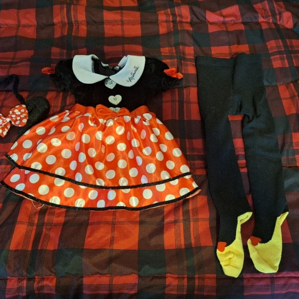 Disney Minnie Mouse Red Polka Dot Kids Costume/Dress Up - Picture 2 of 10